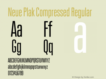 Neue Plak Compressed Regular Version 1.00, build 9, s3图片样张