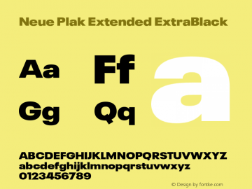 Neue Plak Extended ExtraBlack Version 1.00, build 9, s3图片样张