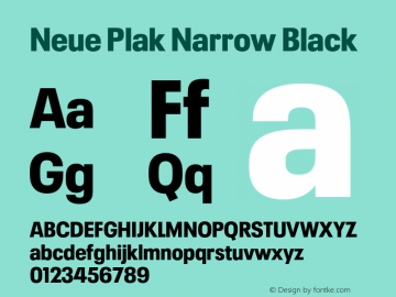 Neue Plak Narrow Black Version 1.00, build 9, s3图片样张