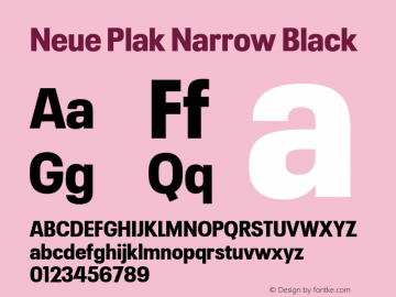 Neue Plak Narrow Black Version 1.00, build 9, s3图片样张
