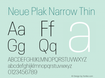 Neue Plak Narrow Thin Version 1.00, build 9, s3图片样张