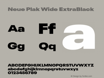 Neue Plak Wide ExtraBlack Version 1.00, build 9, s3图片样张