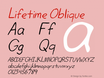 Lifetime Oblique Version 001.000图片样张