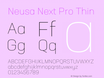 Neusa Next Pro Thin Version 1.002;PS 001.002;hotconv 1.0.88;makeotf.lib2.5.64775图片样张