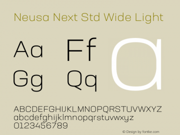 Neusa Next Std Wide Light Version 1.002;PS 001.002;hotconv 1.0.88;makeotf.lib2.5.64775图片样张