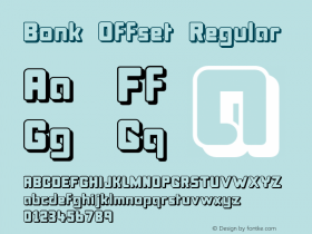 Bonk Offset Regular 1.00 Font Sample