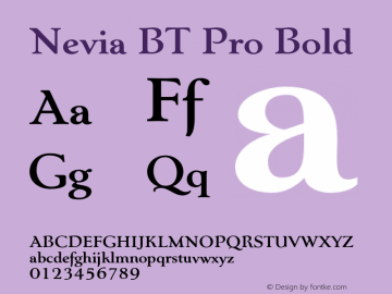 NeviaBTPro-Bold Version 1.000 2007图片样张