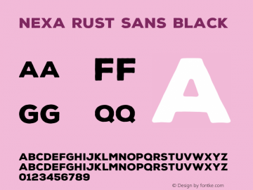 NexaRustSans-Black Version 1.000;PS 001.000;hotconv 1.0.88;makeotf.lib2.5.64775图片样张