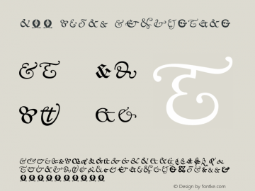 P22GoudyAmpersands Version 3.000图片样张