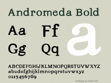 Andromeda Bold 001.000 Font Sample