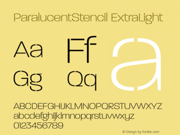 ParalucentStencil-ExtraLight 001.000图片样张