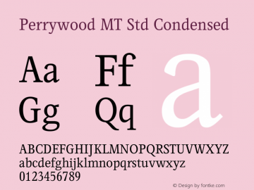 Perrywood MT Std Condensed Version 2.00 Build 1000图片样张