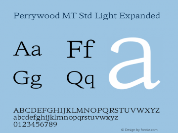 Perrywood MT Std Light Expanded Version 2.00 Build 1000图片样张