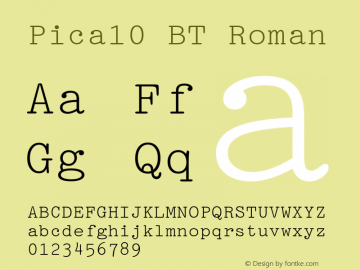 Pica10 BT Roman Version 1.01 emb4-OT图片样张