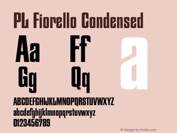 PL Fiorello Condensed Version 1.00图片样张