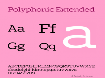 Polyphonic Extended Version 1.000;PS 001.000;hotconv 1.0.88;makeotf.lib2.5.64775图片样张