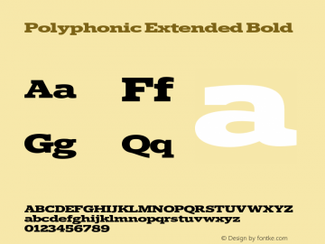 Polyphonic Extended Bold Version 1.000;PS 001.000;hotconv 1.0.88;makeotf.lib2.5.64775图片样张