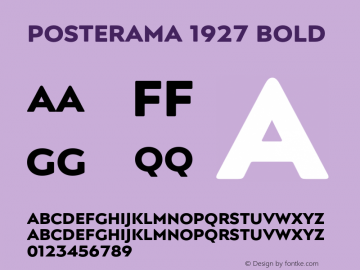 Posterama 1927 Bold Version 1.00图片样张