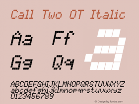 CallTwoOT-Italic Version 7.504; 2010; Build 1002图片样张