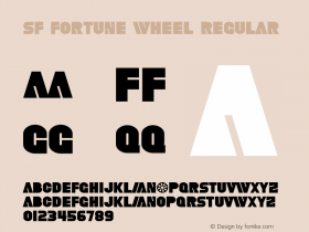 SF Fortune Wheel Regular 1.0 Font Sample