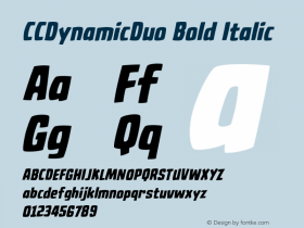 CCDynamicDuo Bold Italic Version 2.000;hotconv 1.0.109;makeotfexe 2.5.65596图片样张