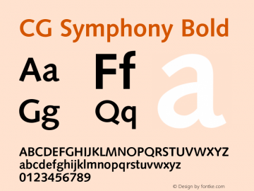 CG Symphony Bold Version 1.00图片样张