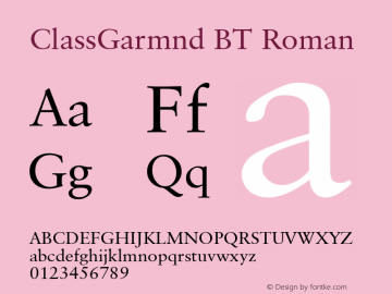 ClassGarmnd BT Roman Version 1.01 emb4-OT图片样张