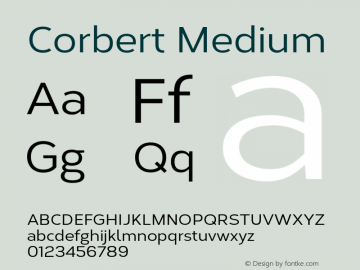 Corbert Medium Version 002.001 March 2020图片样张