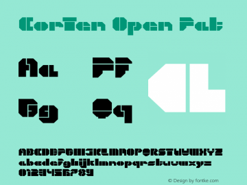 CorTen Open Fat Version 1.000 2008 initial release图片样张