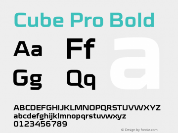 CubePro-Bold Version 7.504; 2012; Build 1021图片样张