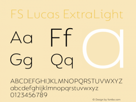 FS Lucas ExtraLight Version 1.03;PS 001.002;hotconv 1.0.88;makeotf.lib2.5.64775图片样张