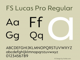 FS Lucas Pro Regular Version 1.02;PS 001.001;hotconv 1.0.88;makeotf.lib2.5.64775图片样张