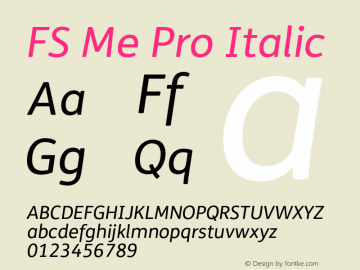 FSMePro-Italic Version 6.01图片样张