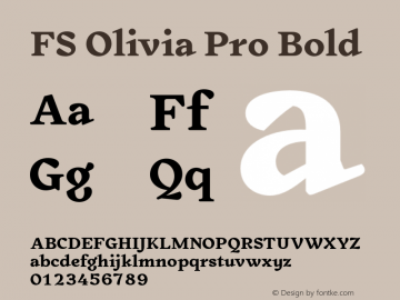 FSOliviaPro-Bold Version 1.01图片样张