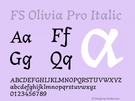 FSOliviaPro-Italic Version 1.01图片样张