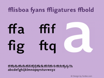 Lisboa Sans Ligatures Bold OTF 1.0;PS 001.000;Core 116;AOCW 1.0 161 Font Sample