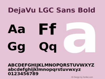 DejaVu LGC Sans Bold Version 2.4 Font Sample
