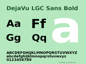 DejaVu LGC Sans Bold Version 2.6图片样张