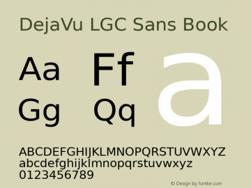 DejaVu LGC Sans Book Version 2.7 Font Sample