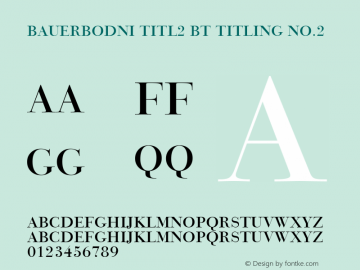 BauerBodni Titl2 BT Titling No.2 Version 1.01 emb4-OT图片样张