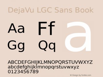 DejaVu LGC Sans Book Version 2.10 Font Sample