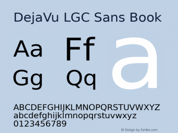 DejaVu LGC Sans Book Version 2.12 Font Sample