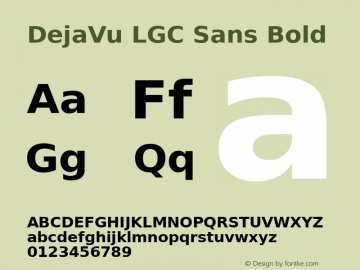 DejaVu LGC Sans Bold Version 2.14 Font Sample