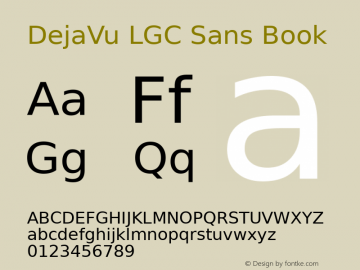 DejaVu LGC Sans Book Version 2.14 Font Sample