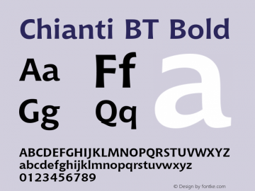 Chianti BT Bold Version 1.01 emb4-OT图片样张