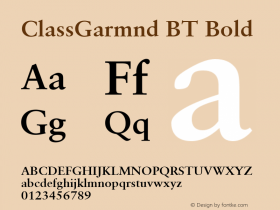 ClassGarmnd BT Bold Version 1.01 emb4-OT图片样张