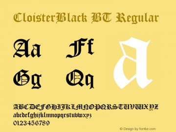 CloisterBlack BT Version 1.01 emb4-OT图片样张