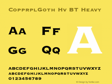 CopprplGoth Hv BT Heavy Version 1.01 emb4-OT图片样张