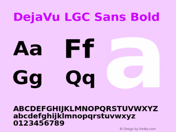 DejaVu LGC Sans Bold Version 2.20 Font Sample