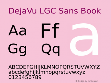 DejaVu LGC Sans Book Version 2.20 Font Sample